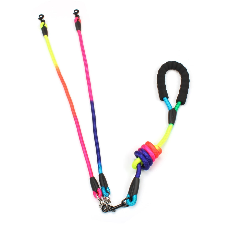 Detachable Rainbow Nylon Dog Leash