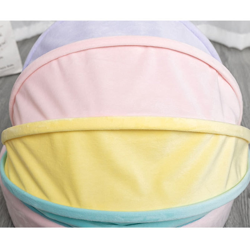 Semi Closed Rainbow Cute Cat Bed