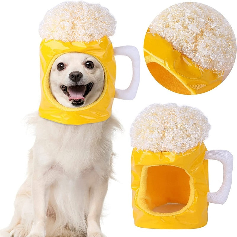 Pet Beer Mug Hat Costume