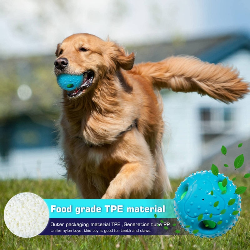 Durable Squeaky Dog Ball Rubber Toy