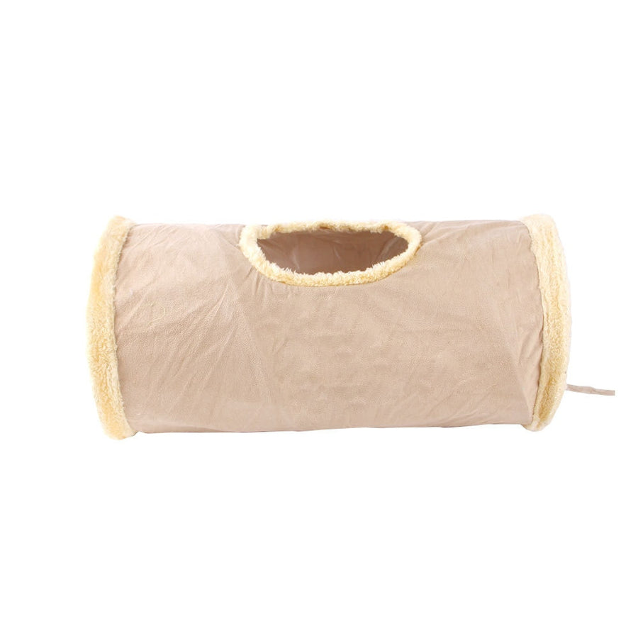 Collapsible Suede Cat Tunnel