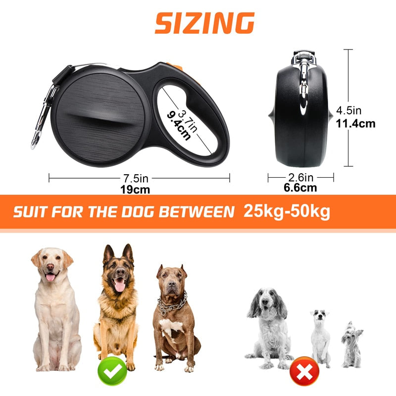 5M Auto Brake Retractable Dog Leash