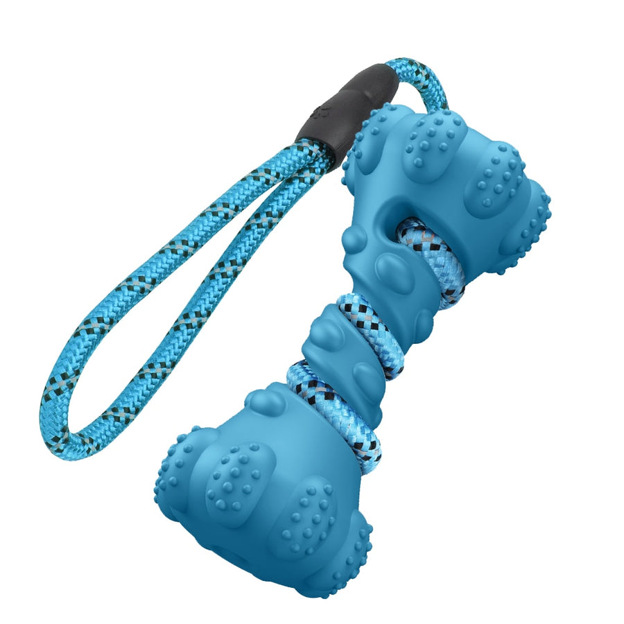 Tough Blue Dumb Bell Dog Toy