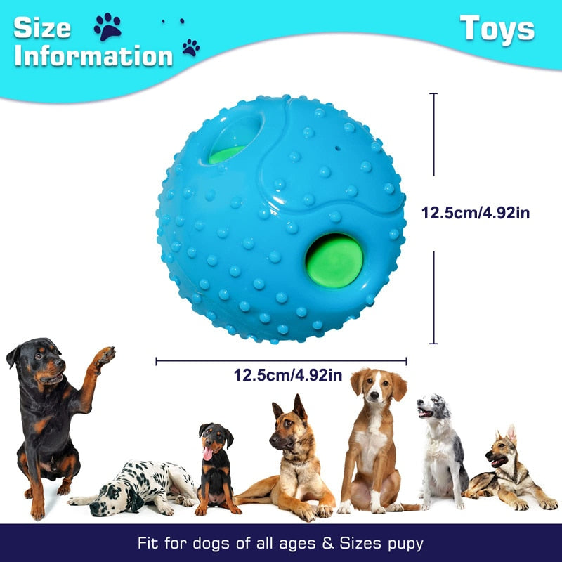 Durable Squeaky Dog Ball Rubber Toy