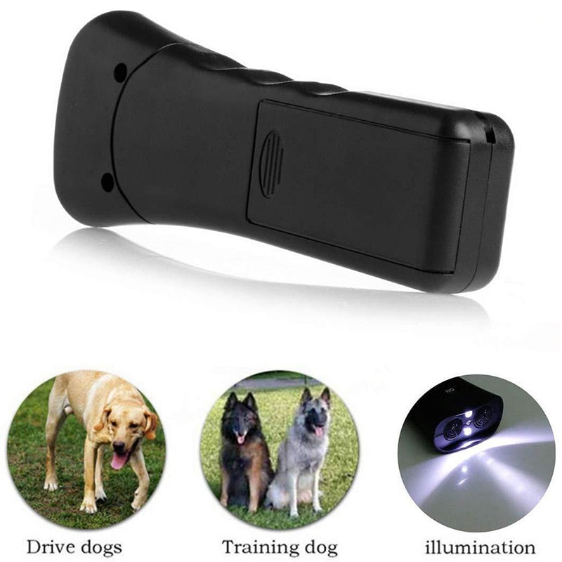 LED Flashlight Ultrasonic Dog Repeller