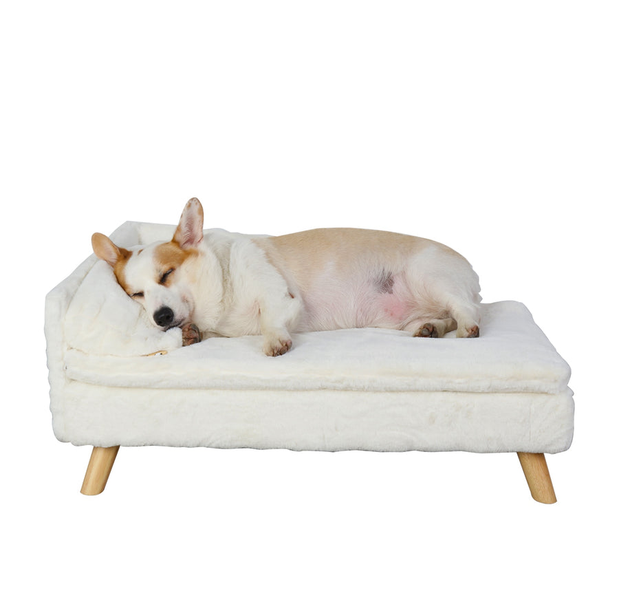 Sturdy Wood Legs Nordic Pet Bed