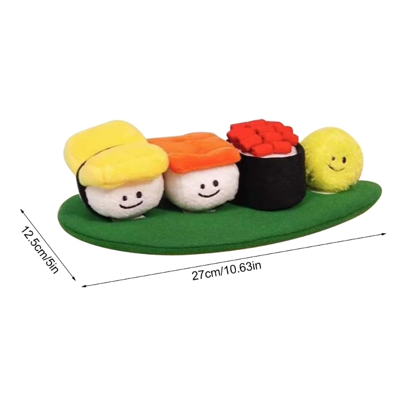 Cute Fun Sushi Dog Snuffle Toy