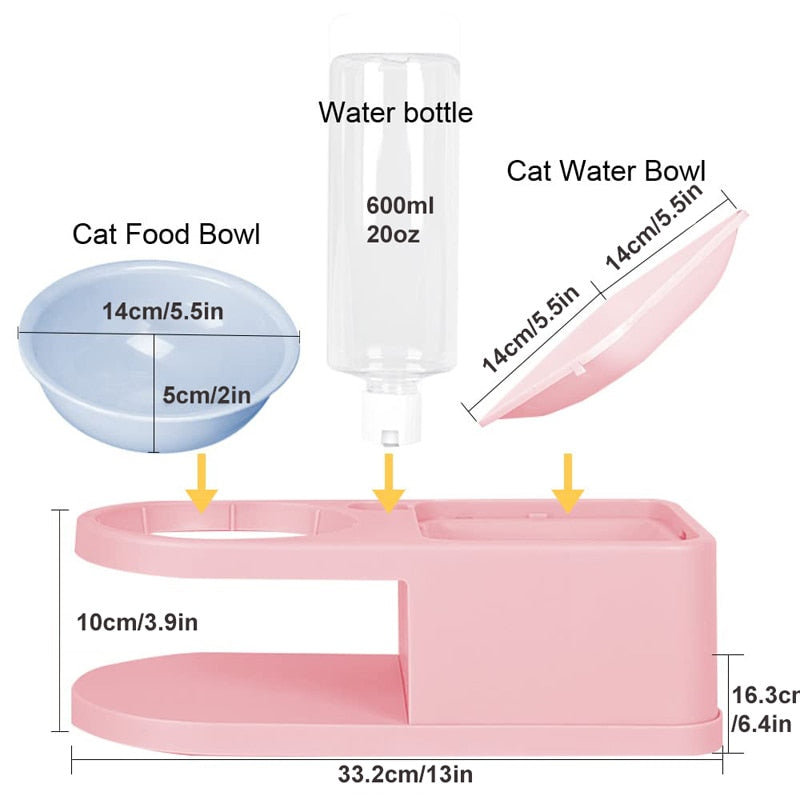 600ml Raised Detachable Pet Bowl