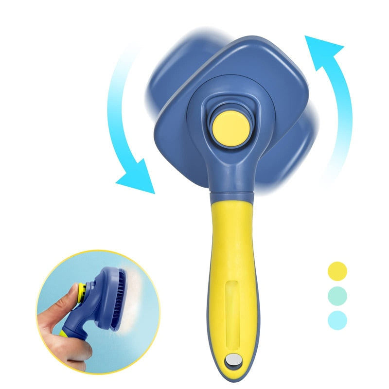 360° Rotatable Self Cleaning Dog Brush