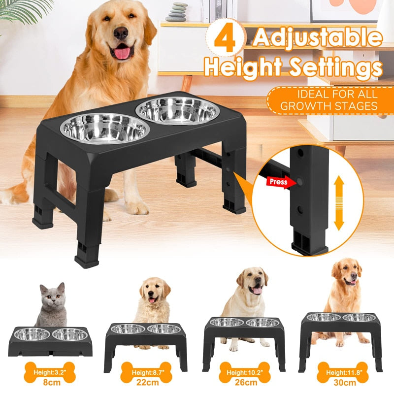 4 Heights Stainless Steel Dog Bowl