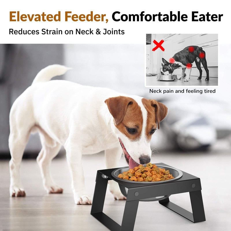 Metal Shelf Stainless Steel Dog Bowl