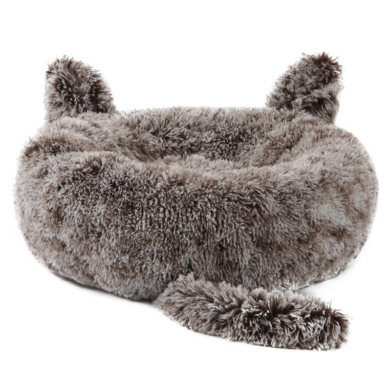 Cozy Fuzzy Plush Calming Dog Bed