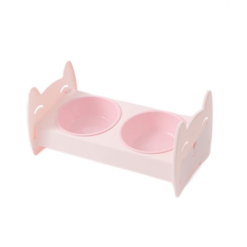 Elevated Detachable Pets Double Bowls