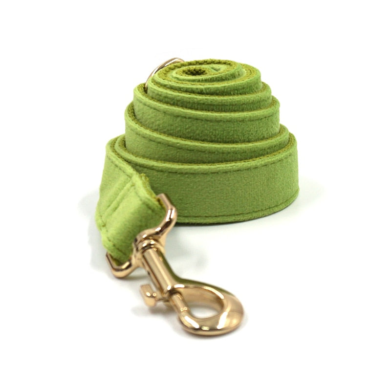 Luxury Fruit Green Velvet Dog Harness