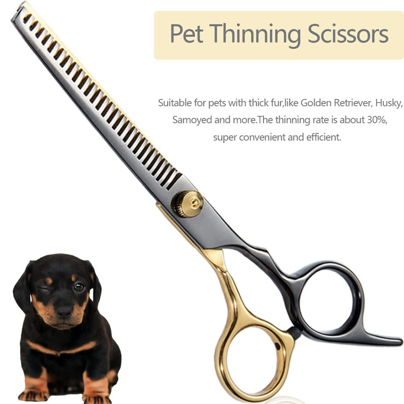 Professional Ergonomic Grip Pet Grooming Scissors