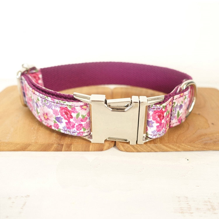 Luxury Flower Dog Collars And Leash