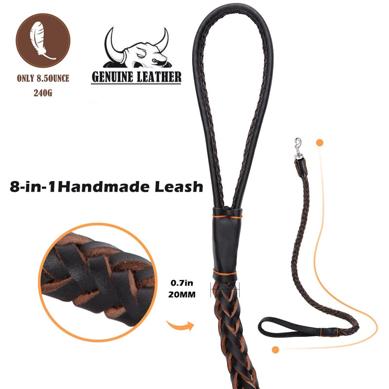 Handmade Strong Leather Dog Leash