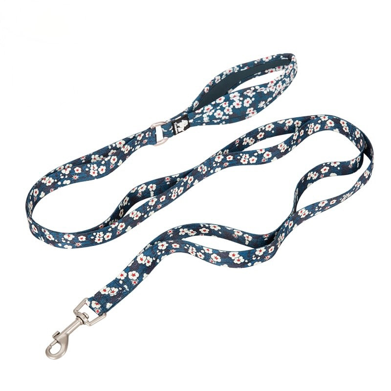 Neoprene Padded Handle Floral Dog Leash