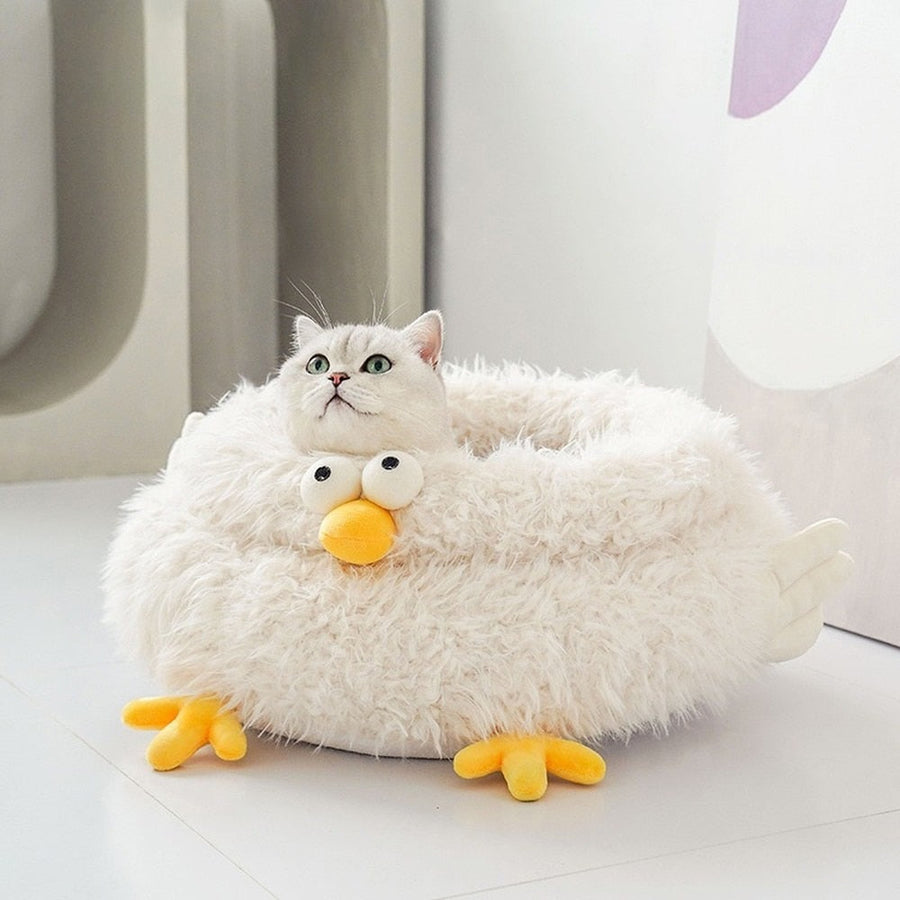 Cartoon Chicken Shaped Pet Bed