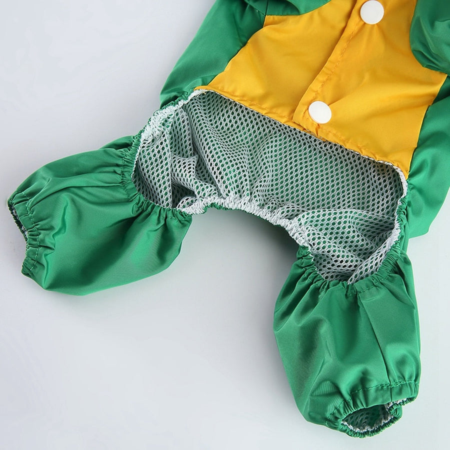 Cute Frog Style Dog Raincoat