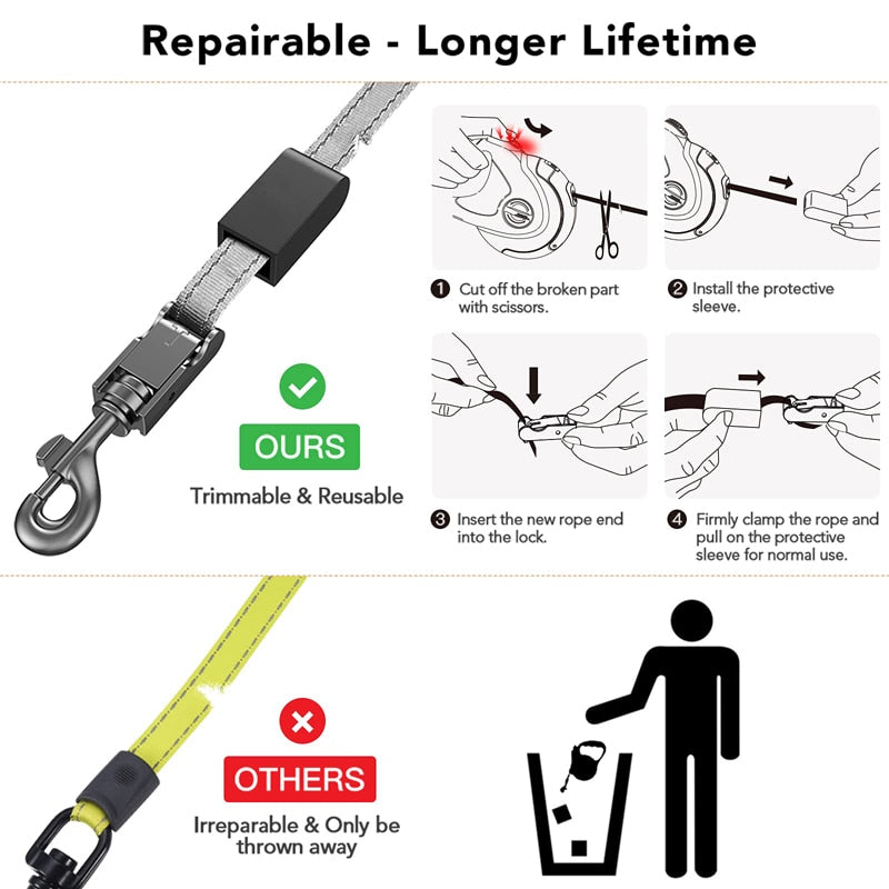 4M One Handed Brake Dog Leash