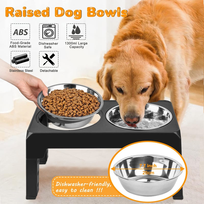 4 Heights Stainless Steel Dog Bowl