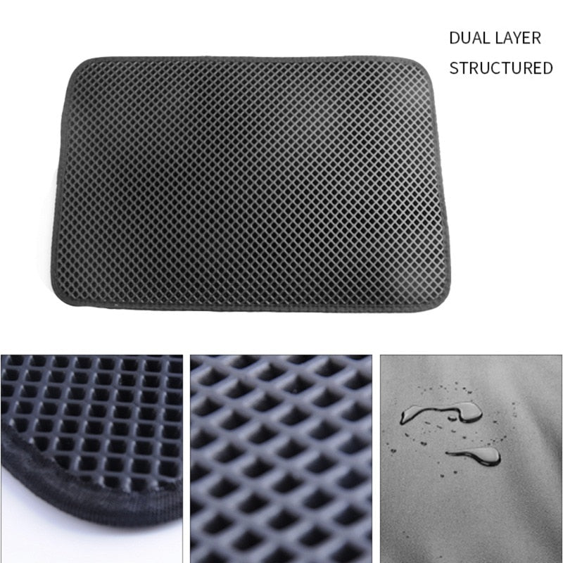 Waterproof Black Cat Litter Mat