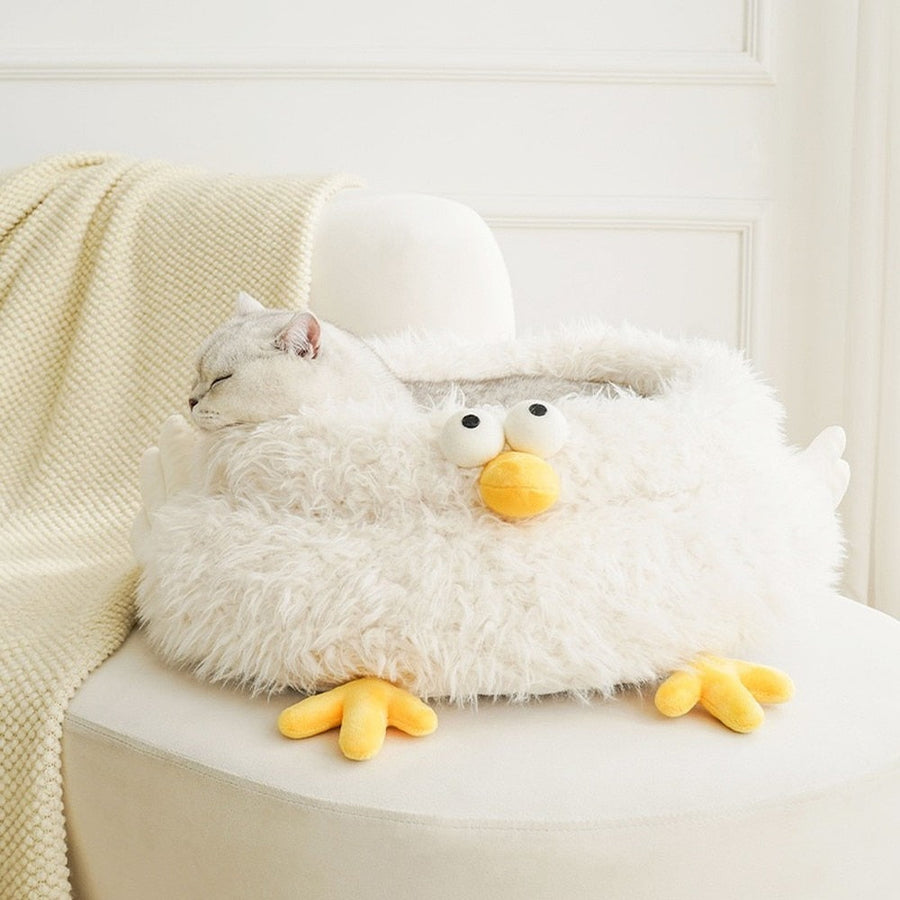 Cartoon Chicken Shaped Pet Bed