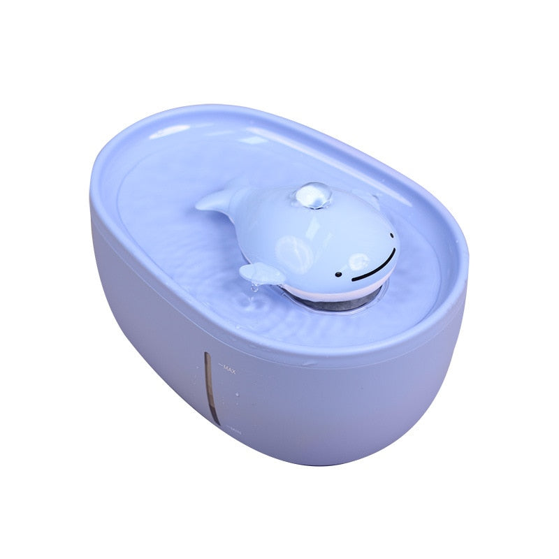 2L Blue Whale Cat Water Fountain