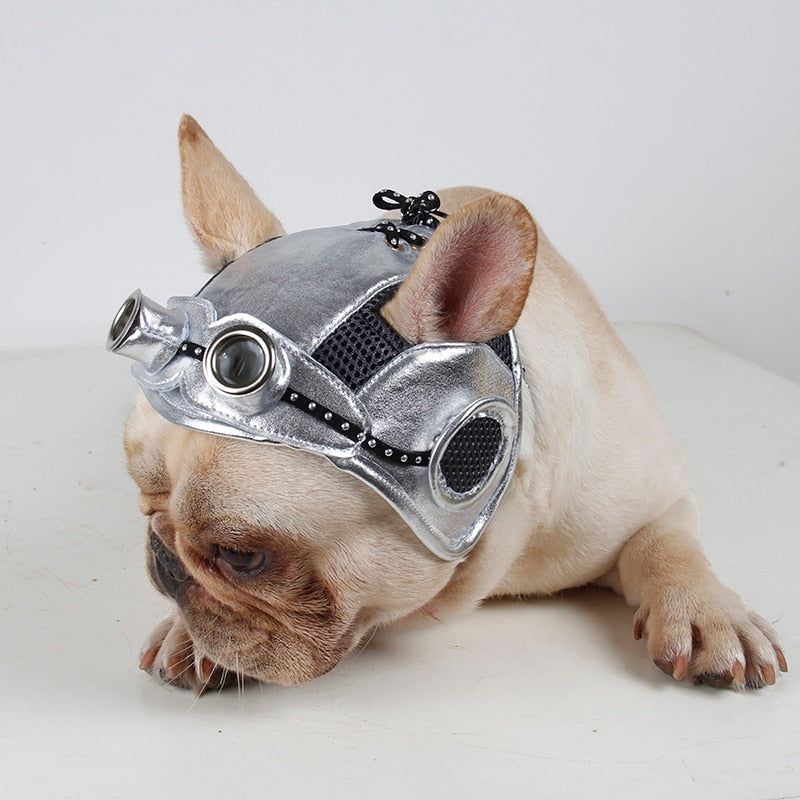 Retro Pilot Dog Helmet