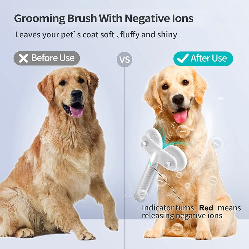 Negative Ions Dual Head Dog Brush