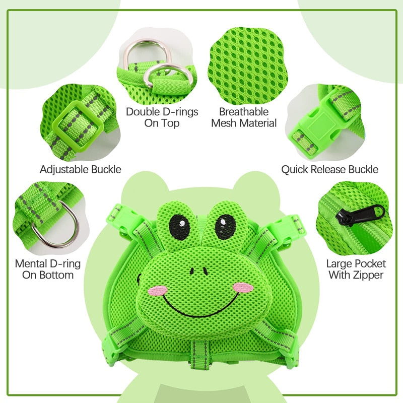 Frog Shape Dog Saddle Bag