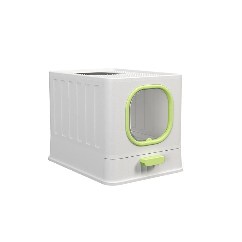 Fully Enclosed Splash Proof Cat Litter Box