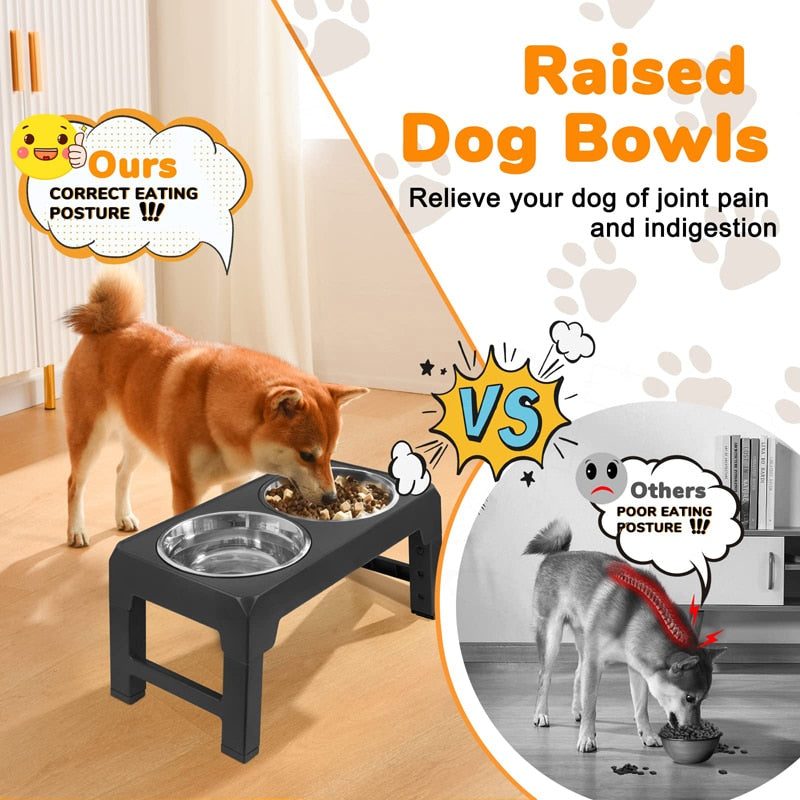 4 Heights Stainless Steel Dog Bowl