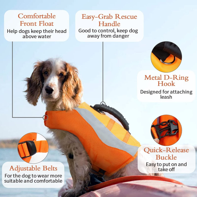 Leash Ring Dog Life Jacket