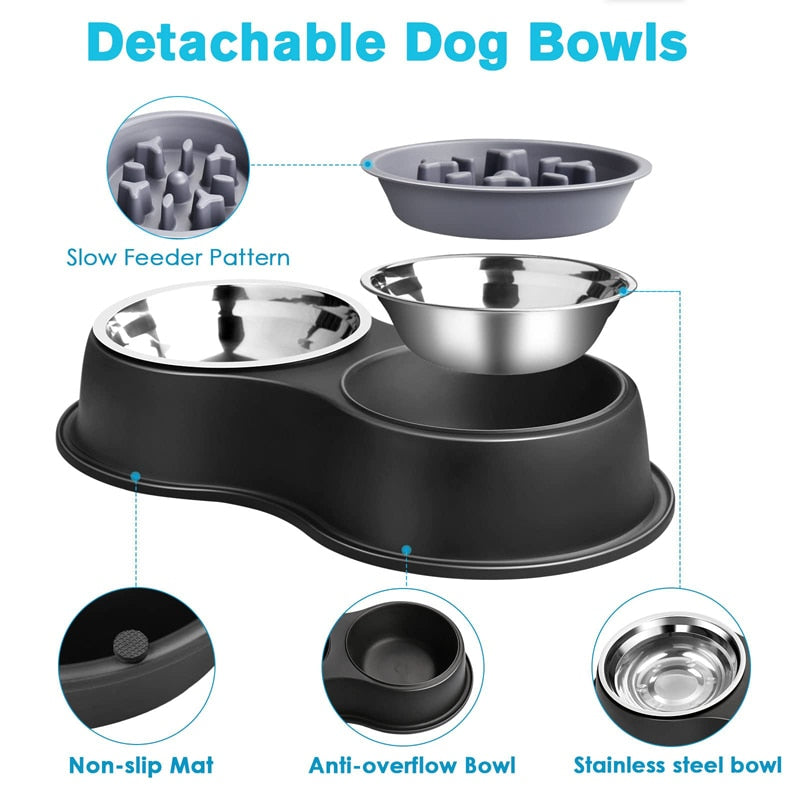 Fun Interaction Stainless Steel Dog Bowl