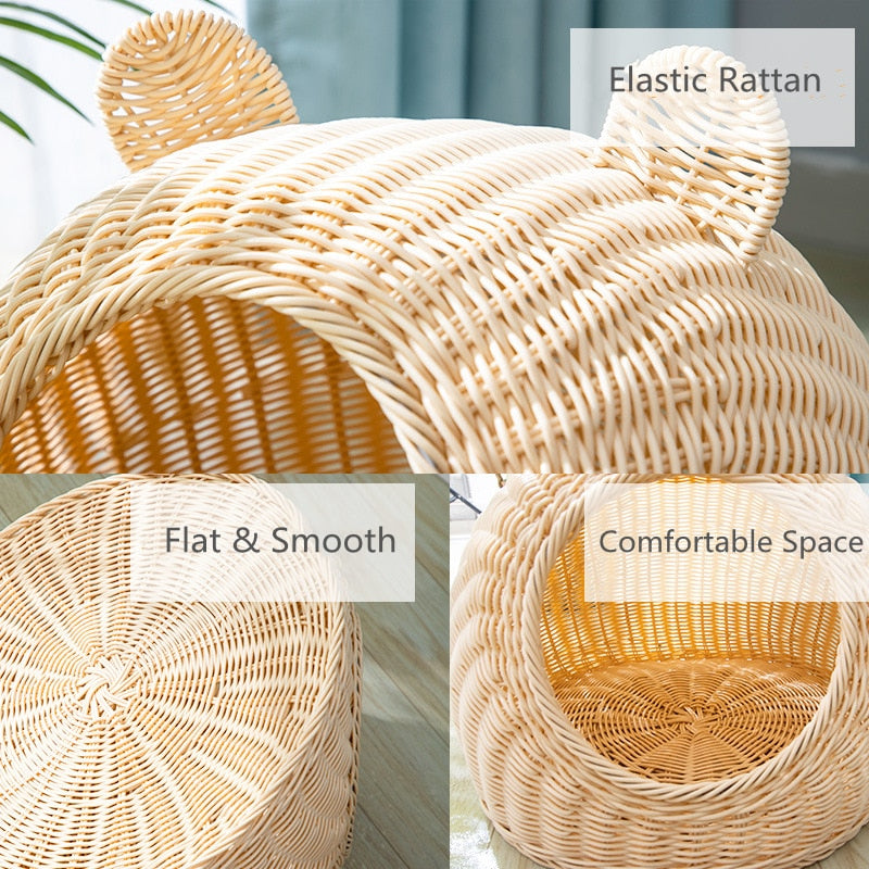 Hand Woven Rattan Pet Nest