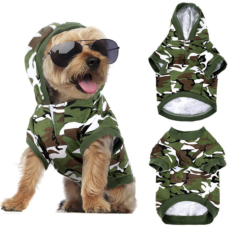 Basic Camouflage Dog Hoodies