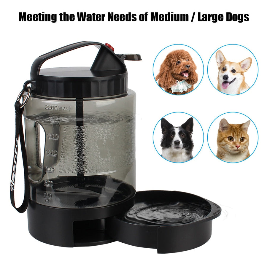 2.2L Outdoor Travel Dog Water Bottle