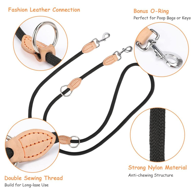 No Tangle 360° Swivel Dual Dog Leash