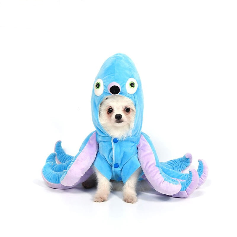 Funny Halloween Dog Octopus Costumes