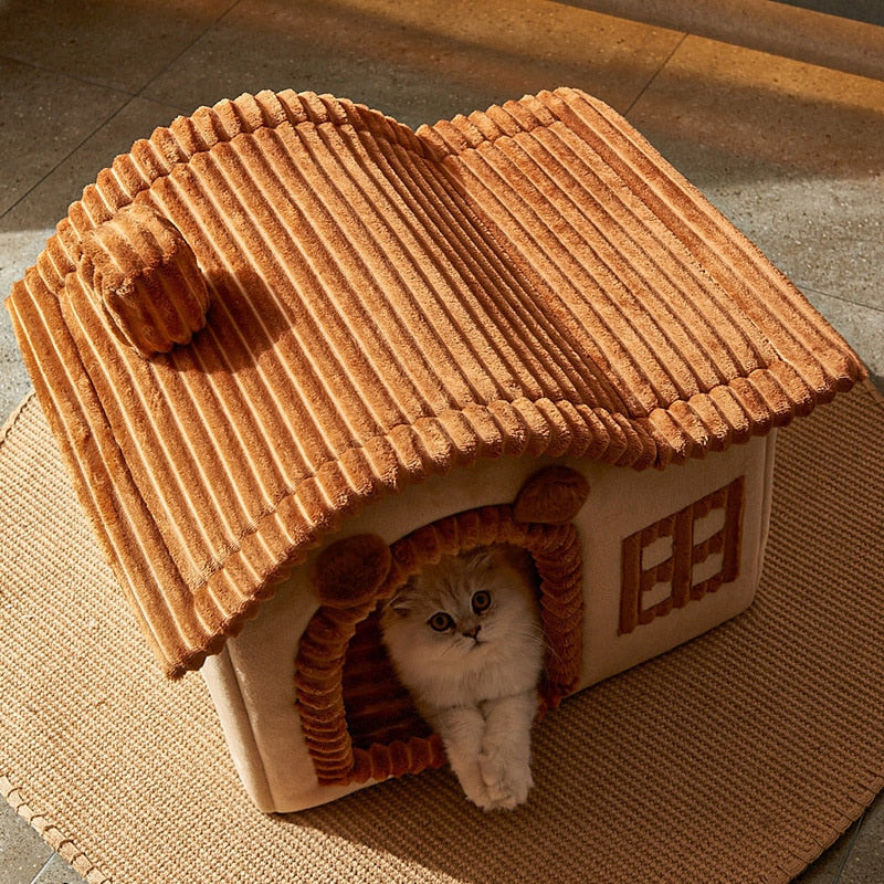 Luxury Warm Plush Cat House