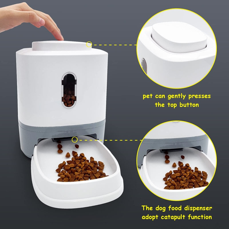 Catapult Button Design Dog Feeder