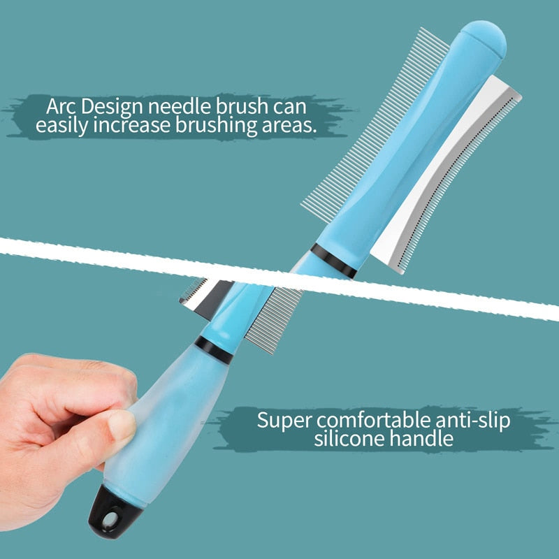 Comfy Handle 2 In 1 Dog Brush