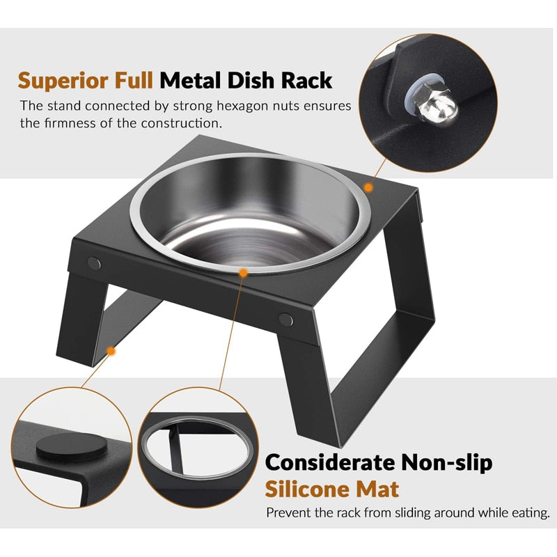 Metal Shelf Stainless Steel Dog Bowl