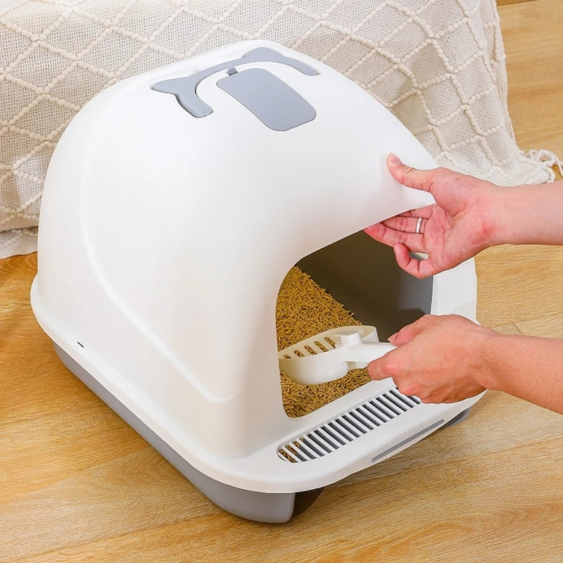 Fully Enclosed Cat Litter Box