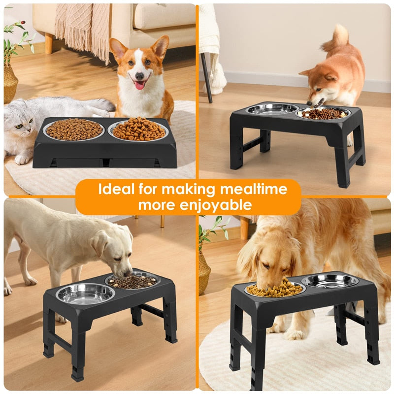 4 Heights Stainless Steel Dog Bowl