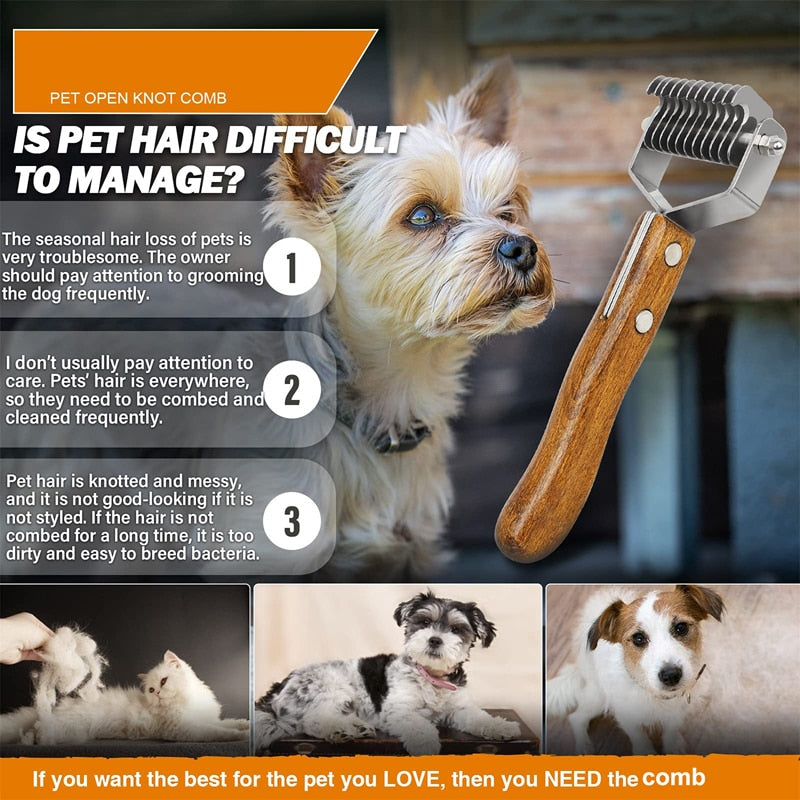 Professional Pet Dematting Undercoat Comb