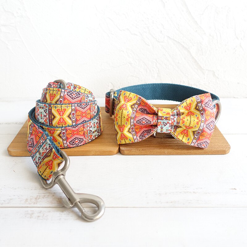 The Bohemian Luxury Dog Collar Set