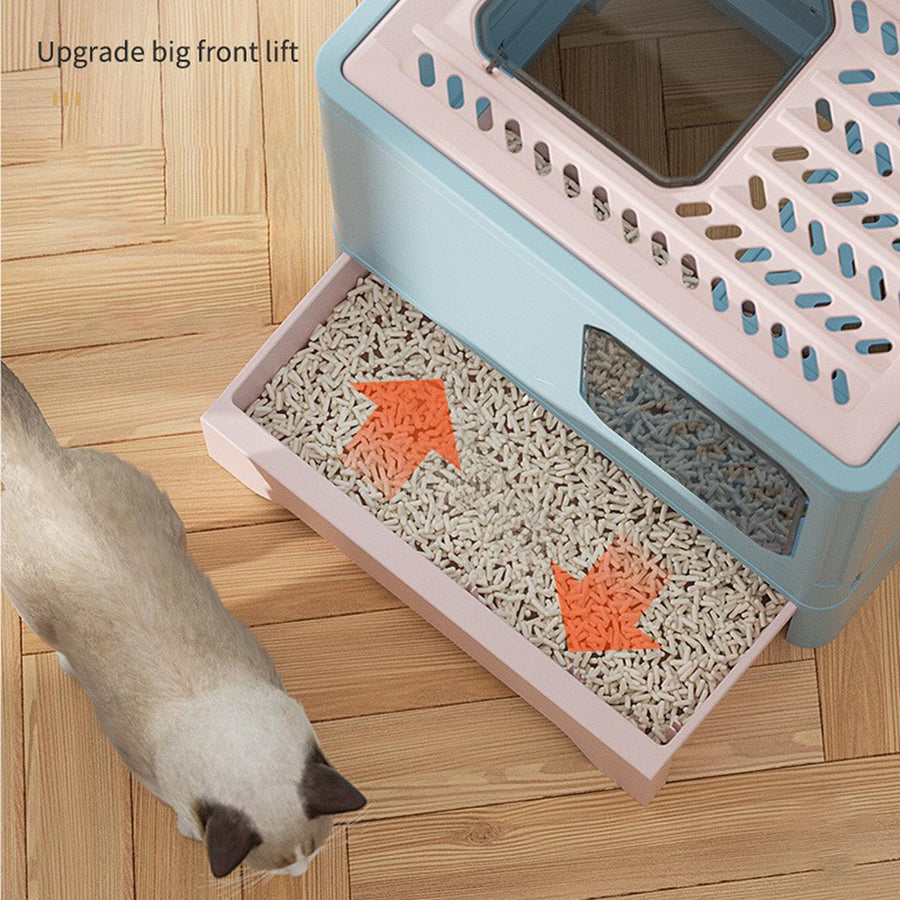 Cat Litter Box Enclosed With Lid